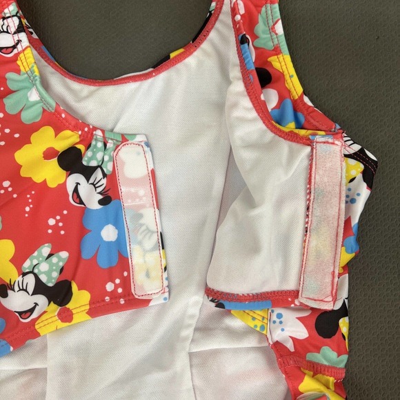 NWT Disney Minnie Mouse Diaper & G-Tube Friendly Adaptive Swimsuit 1pc UPF 50+ - Picture 3 of 11